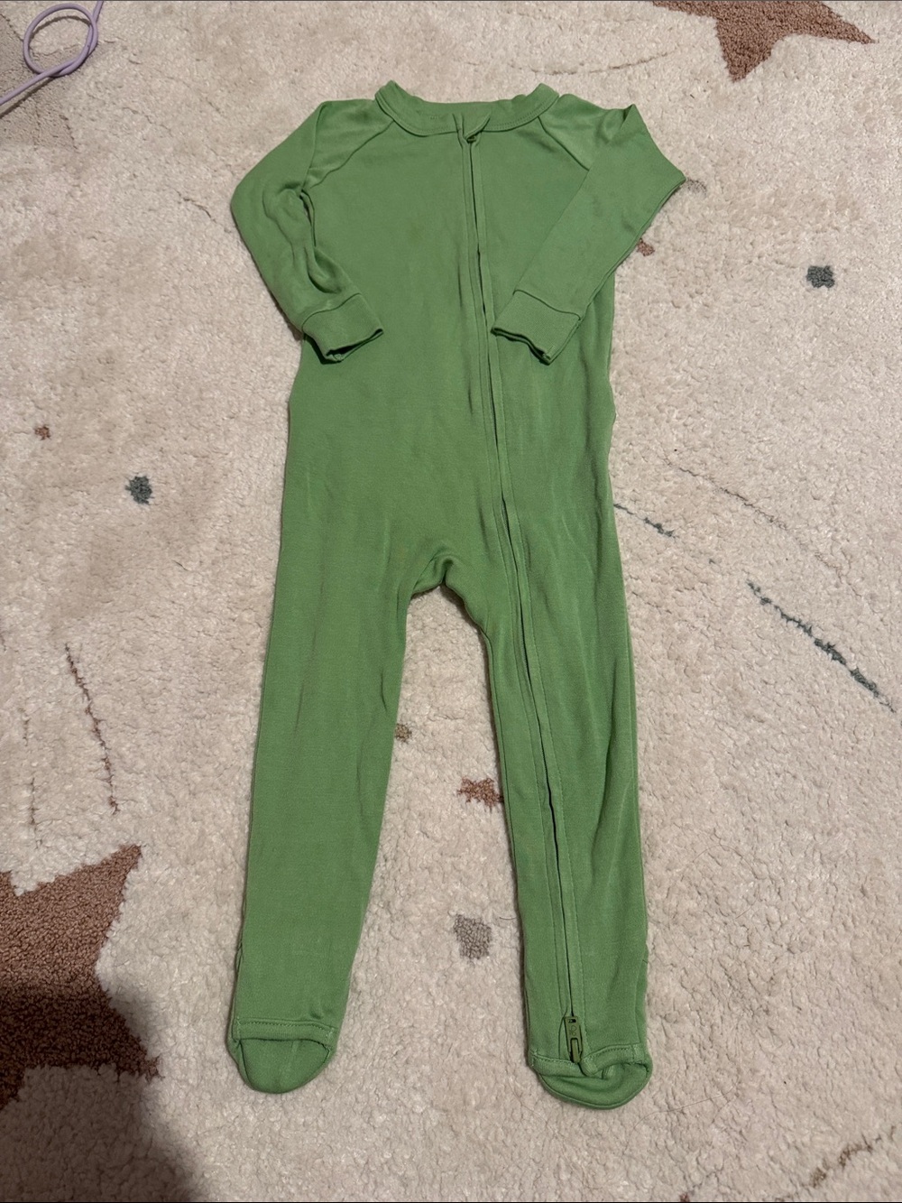Goumi Green Footed Baby One-Piece Zipper Sleep Suit